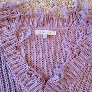 Boutique purchased semi-cropped lavendar and white sweaters in size S
